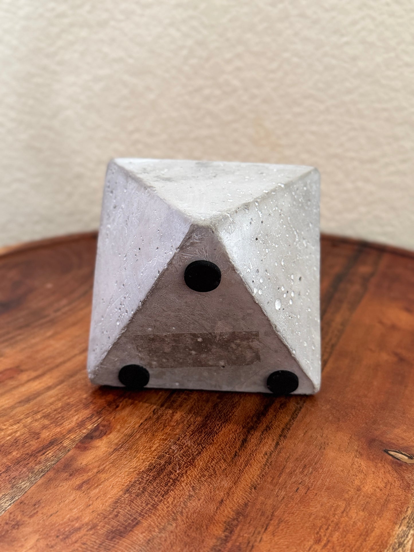 Geometric Cement Planter 8 Sided Design with 2 Inch Hole for Airplant or Any Small Plant Unique Decorative Pot